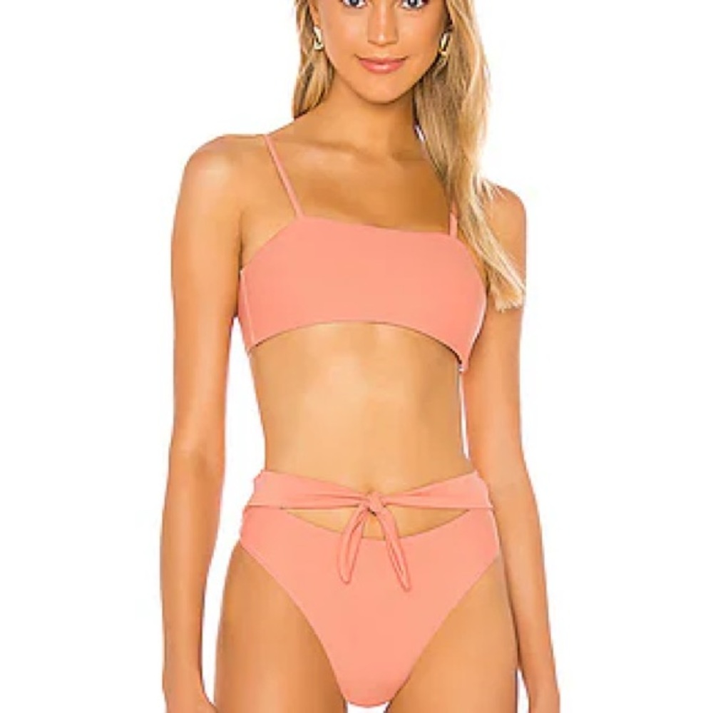 Revolve Superdown Katrina Bikini Set in Rose; size XS